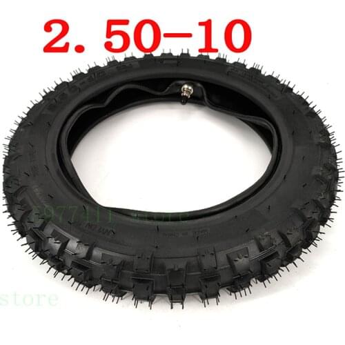 High quality 2.50x10 motorcycle rubber scooter tire inner and outer tire Yamaha pw50 Honda crf50 xr50 2.50-10 tire