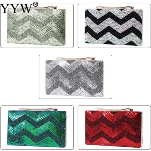 Sequined Wave Design Women Luxury Evening Bags for Women Wedding Party Handbag Fashion Trends Womens Hand Bags New Arrival 2021