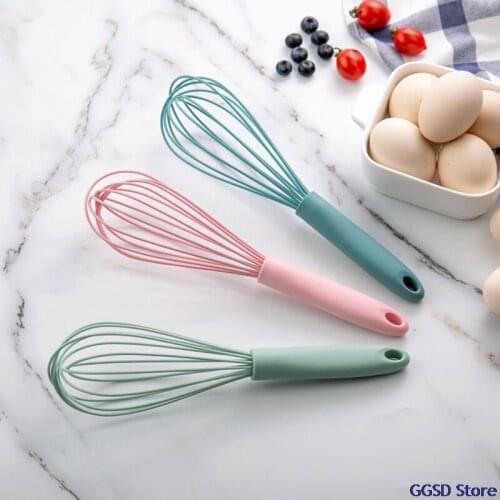 Silicone Manual Egg Beater Mixer Rotary Plastic Egg Whisk Baking Tools Handheld Milk Cream Agitator Stirrer Kitchen Accessories