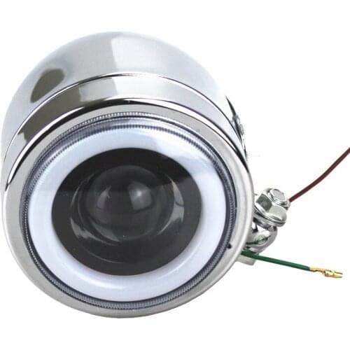 Universal Motorcycle Headlight 12V LED Angel Eye High Low Beam Running Head lamp For Harley Kawasaki Yamaha Honda Dual Sport