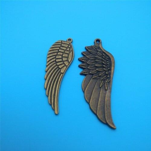 Vintage Bronze Alloy Mixed Guardian Angel Wings Charms Pendants For Jewelry Findings Bracelets Handmade Accessories DIY Gifts
