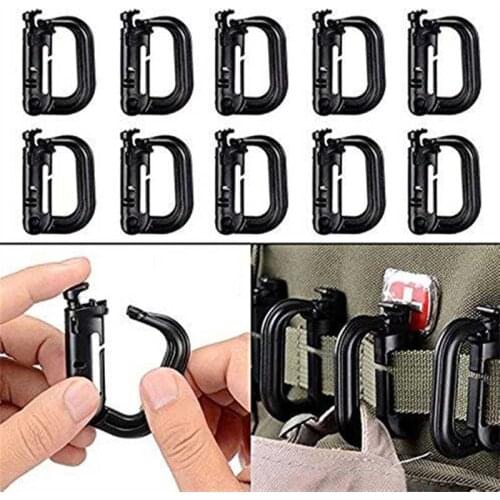 High Strength Buckle Snap Lock Keychain Plastic Shackle Carabiner D-ring Clip Webbing Backpack Grimlock For Outdoor Sports