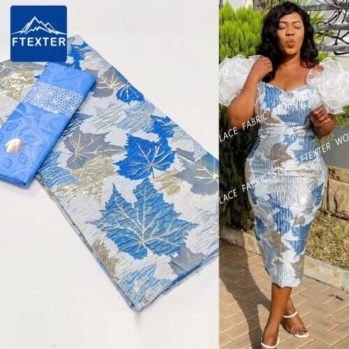 Top Quality !!! 2.5+2.5 Yards African Lace Fabric Bazin Riche Tissu With Shiny Embrodery Organza Brocade Net Lace Material