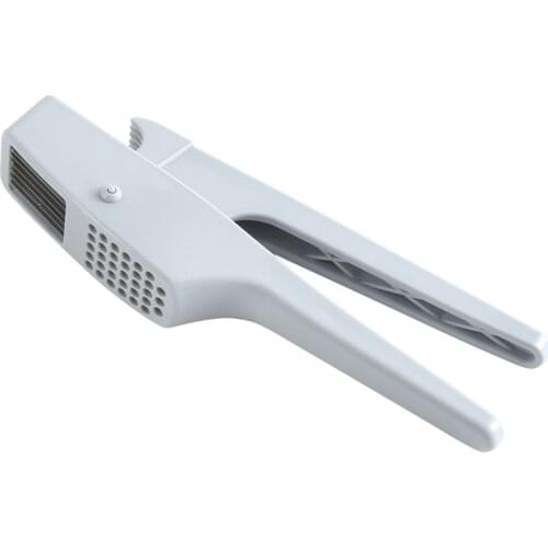 2 in 1 Garlic Press Crusher & Slicer Plastic Mincer Crusher with Cleaning Tool Heavy Soft-Handled Garlic Mincer Easy Squeeze