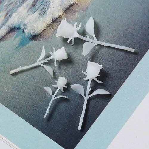 20/25/30/35mm Silicone Mold Handmade Rose Crystal Ornament Diy Crystal Epoxy Micro Book Table Landscape 3D Mini Rose Model