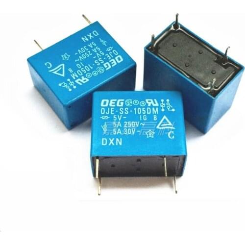 20PCS/Lot Relay OJE-SS-105DM 112DM 124DM 4PIN 5A