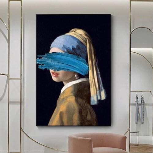 The Girl With A Pearl Earring Canvas Paintings Reproductions Famous Artwork By Jon Pop Art Prints Wall Pictures For Living Room