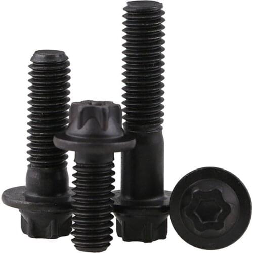 Flanged Hex Screws with Torx Grade 12.9 Hexagon Bolts High Tensile Screw M5 M6