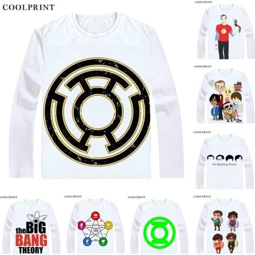 The Big Bang Theory T-Shirts Multi-style Long Sleeve Shirts Sheldon Lee Cooper Penny Green Lantern Ring Cosplay Shirt