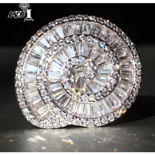 YaYI Fine Jewelry Fashion Princess Claw Set Cut White Cubic Zirconia Silver Color Engagement Wedding Party Lovers Gift Rings