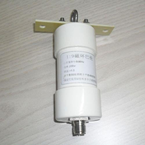 DYKB 1:9 balun 200W short wave Balun HAM Long Wire HF Antenna RTL-SDR 1-56MHz 50 ohm to 450 ohms NOX-150 magnetic
