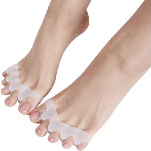Toe Corrector SiliconeGel Toes Separators Orthotics Stretchers Align Correct Overlapping Foot Care Toe Separators