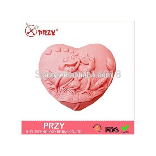 DIY Hot 3D frog on the lotus leaf shaped handmade soap mold candle molds silicon mould Chocolate Candy Moulds Form of Cake