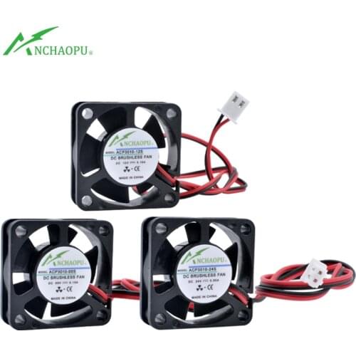 ACP3010 3cm 30mm fan 30x30x10mm DC5V 12V 24V 2 wires 2pin miniature and ultra-thin cooling fan for USB router 3D printer