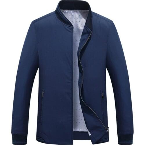 Windbreaker Male Casual Solid Color Overcoat Jackets Men Slim Fit Stand Collar Windproof Jacket Coat