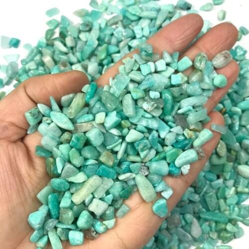 Wholesale 50g Natural Amazonite Crystal Gravel Mineral Degaussing Fish Tank Ornamental Natural Stone Crystal