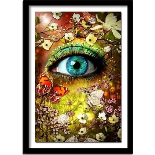 Full Square Diamond 5D DIY Diamond Painting "beautiful eyes" Embroidery Cross Stitch Rhinestone Painting Decor