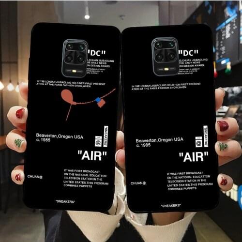 Hot Off Sports Shoes Brand Phone Case for Mi10 Mi9T MiA3 Mi11 Pro Ultra Redmi Note 6 7 8 9 Sneakers ins White Label Black Cover