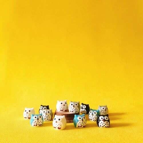 Sale~12Pcs owls/animals/fantasy miniatures/cute/ fairy garden/gnome/moss terrarium decor/crafts/bonsai/bottle garden c003 DIY