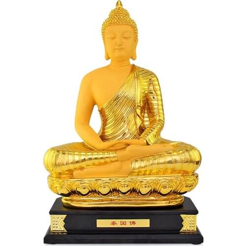 Sakyamuni Buddha Buddha like the golden statue to protect the Buddhist products of Thai Buddhism crafts