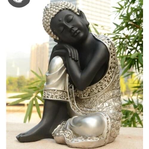 Southeast Asian style sleeping buddha sculpture, Buddha statue, Buddha figurine, Zen ornament, Thai sleeping buddha figurine
