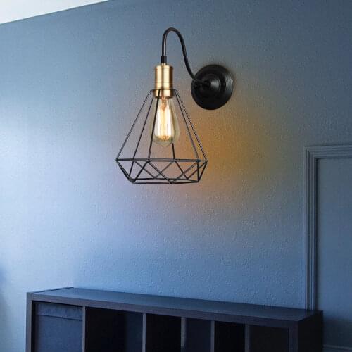 Modern Nordic Black Wrought Iron LED Ball Pendant Light Retro Corridor Aisle Porch Balcony Ceiling Lamp Bedroom Lamp E27