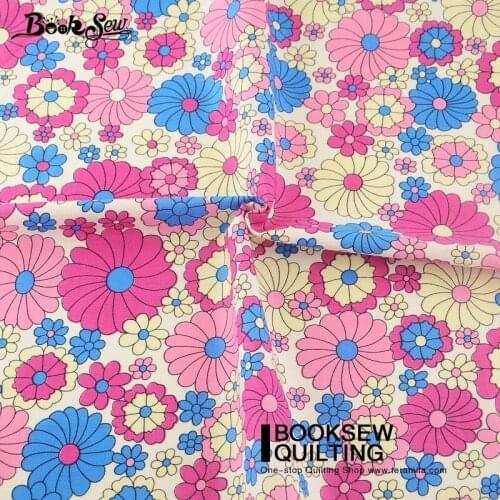 Telas Patchwork Algodon Cotton Poplin Fabric Floral Pink DIY Dress Pillows Textile Fabric Meter Clothing African Ankara Fabric