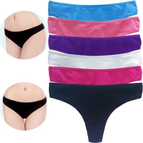 Cotton Womens Panties thongs Underwear Women Lace Soft Briefs Sexy Lingerie low Waist lingerie g-string 6pcs/Lot