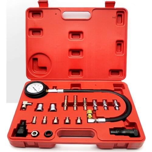 TU-15A Diesel Engine Compression Tester Tool Kit Cylinder Pressure Gauge 0~1000PSI