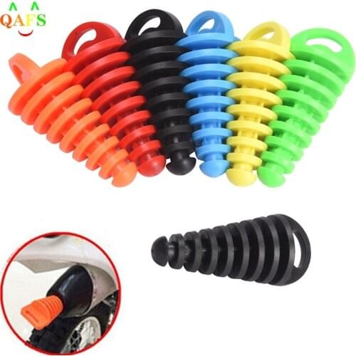 SHIDWJ Motorcycle Exhaust Pipe Motocross Tailpipe PVC Air-bleeder Plug Exhaust Silencer Muffler Wash Plug Pipe Protector 1pcs
