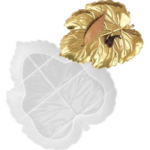 High Quality UV Epoxy Silicone Mold Maple Leaf Shape Resin Mold Creative Plate Craft Ashtray Jewelry Plate Making Tools JU0071