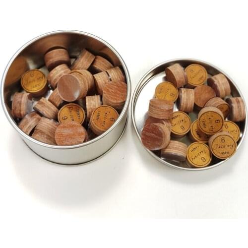 Xmlivet 50pcs Jassinry 2018 latest 14mm billiards Pool cue tips 6layers brown pigskin+transparent cushion Billiard accessories