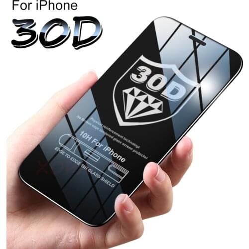 Full Cover Protective glass on For iPhone 11 12 Pro Xs Max tempered Glass iPhone X XR Screen Protector 6 6s 7 8 Plus SE Glass