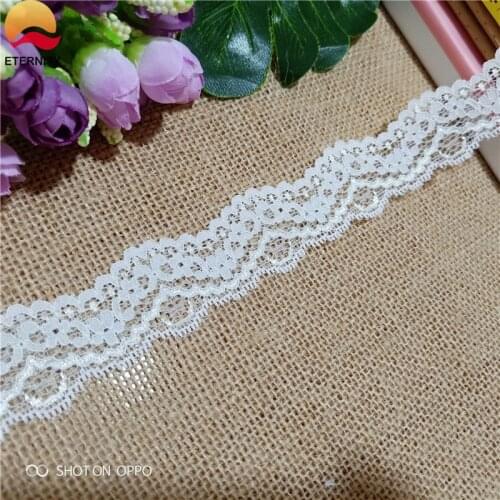 *3.3cm s1398-1 delicate elastic lace with wavy edge and ribbon edge is used for sewing underwear decorative African lace fabric