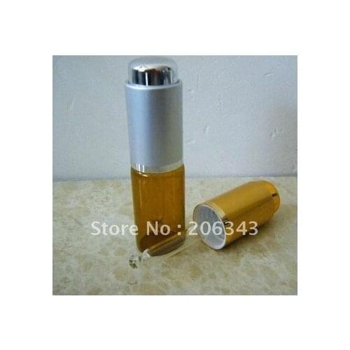 10ml brown/green/blue essential oil bottle with silver/gold electronic aluminum cap ,for cosmeticl packaging