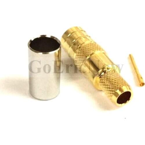 10 pcs RF Coaxial 50 ohm Right Angle/Straight SMB Male /Female For RG58 RG142 RG223 -3 Connector Plug