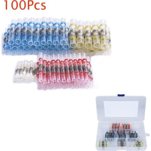 100pcs Practical Electrical Waterproof Seal Heat Shrink Butt Terminals Solder Sleeve Wire Connectors