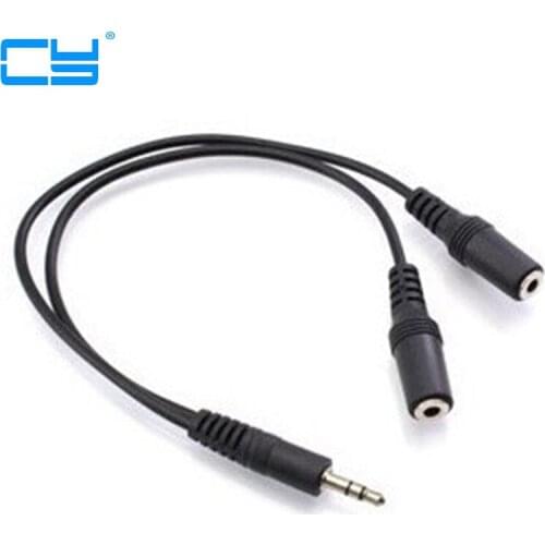 3.5mm Jack Earphone Splitter Adapter 1 Male to 2 Female Extension Audio Cable for Samsung huawei For Universal Mobile Phone MP3