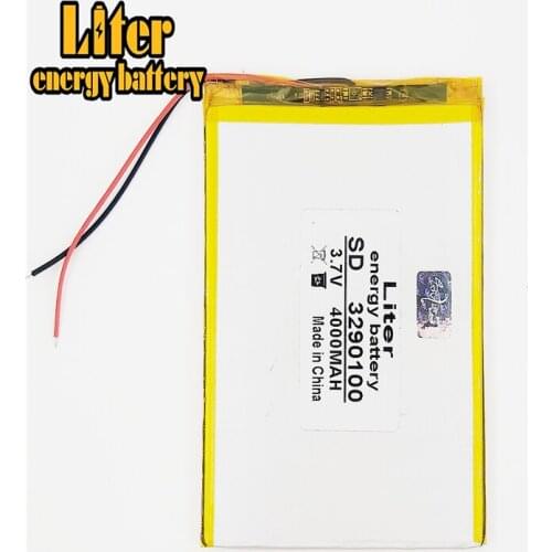 3.7V 4000mAh 3290100 Lithium Polymer Li-Po li ion Rechargeable Battery cells For Mp3 MP4 MP5 GPS PSP mobile bluetooth