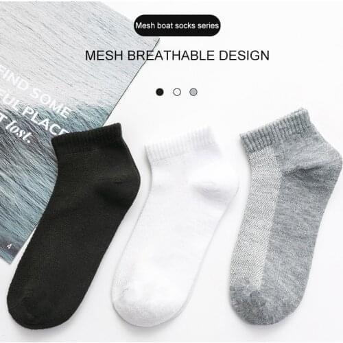3 Pairs/Lot Tricolor Men Socks Cotton Large size38-44 High Quality Casual Breathable Boat Socks Short Men Socks Summer Male