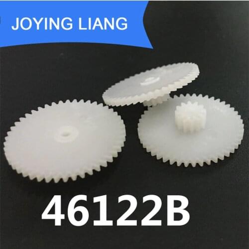 46122B 46122.5B 0.5M Motor Gear OD=24mm 46 Teeth + 12 Teeth 2mm/ 2.5MM Hole Double Plastic Gears 10PCS/LOT