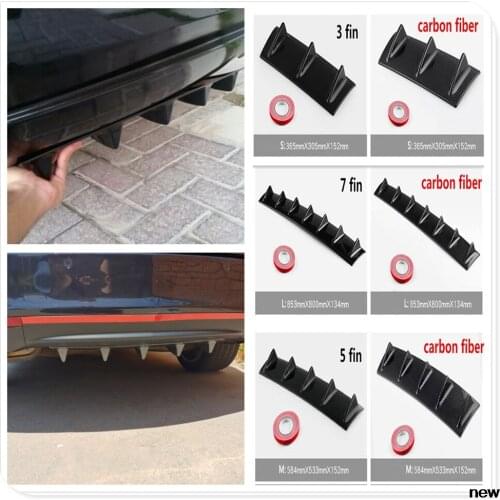 Car Rear Bumper Lip Diffuser Fin ABS air shark for BMW E34 F10 F20 E92 E38 E91 E53 E70 X5 M M3 E46 E39 E38 E90