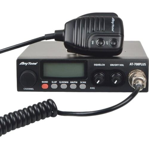 CB Car Radio Citizen Band Walkie Talkie Anytone AT-708Plus 24.265-29.655MHz 8Watts 480AM-480FM 27MHz Mobile CB Transceiver