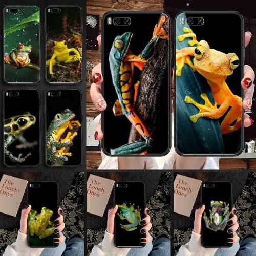 Frog Animal Poikilotherm Phone case For Xiaomi Mi Max Note 3 A2 A3 8 9 9T 10 Lite Pro Ultra black 3D Etui soft back pretty