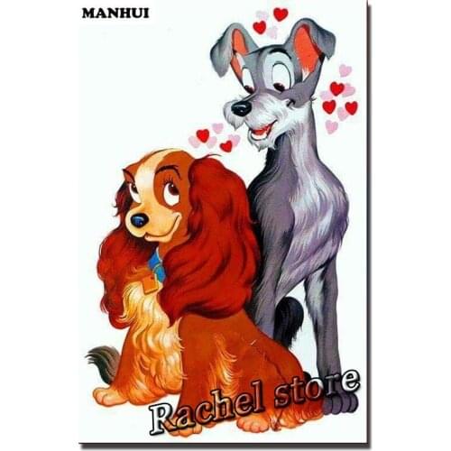 Diy Diamond Painting Cross Stitch Kits Diamond Mosaic Cartoon dog Full Square Diamond And Round Diamond Embroidery MH21021