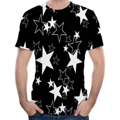 Graffiti Five-pointed Star 3D T shirts Men T-shirts New Design Short Sleeve Tshirt Camiseta Summer Casual Tops Tees
