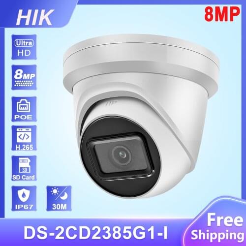 Hikvision 8MP IP Camera DS-2CD2385G1-I 4K Dome Camera H.265+ POE Darkfighter 4K security Camera