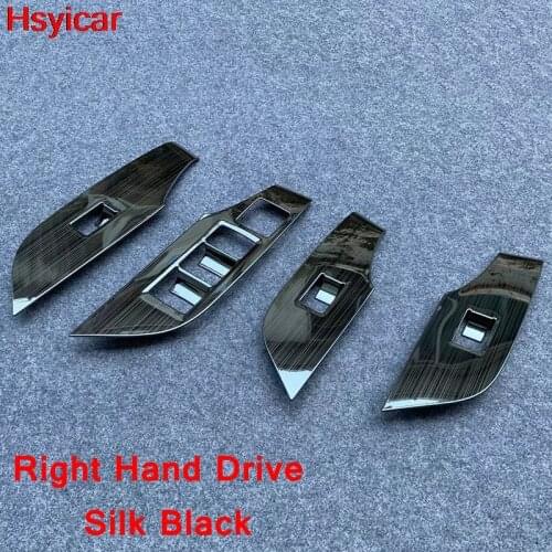 Hsyicar For Toyota RAV4 RAV 4 2019 2020 Right Hand Drive LHD Door Armrest Window Lifter Glass Switch Button Cover Trim Styling