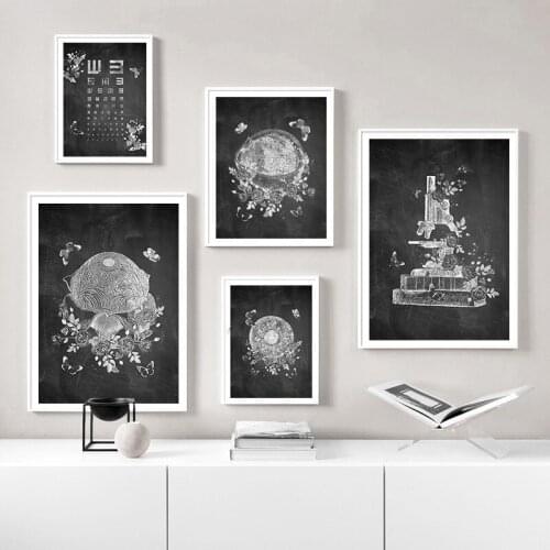 Human Eye Anatomy Canvas Poster Abstract Art Print Ophthalmology Medicine Wall Painting Picture Hospital Home Room Decoration