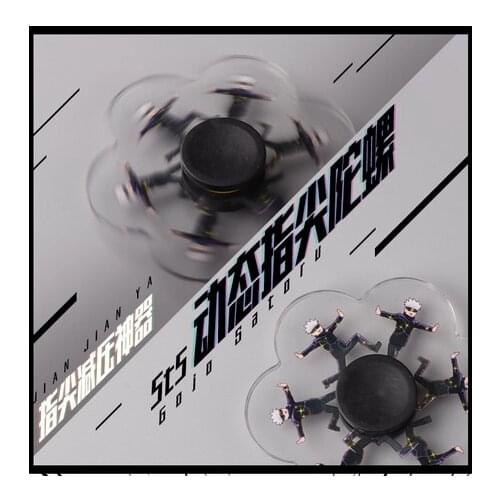 Anime Jujutsu Kaisen Gojo Satoru Running Fidget Hand Spinner 3D Relief Stress Toy For Adult Kids Bearing Mute Fingertip Gyro